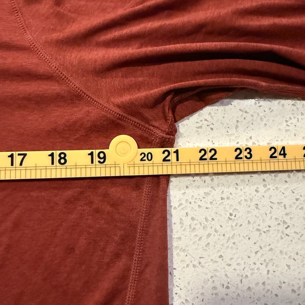 Vuori Crescent Half Zip Pullover Mock Neck Sweater Rust Orange Women Large - Picture 8 of 9